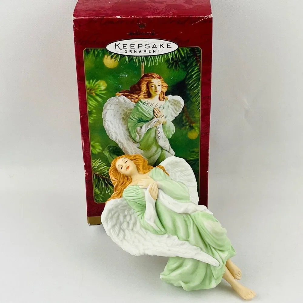 Hallmark Angel of‎ Faith Keepsake Ornament Porcelain Dated 2001